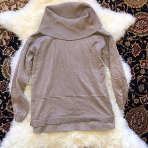 Beige Cowl Neck Sweater by Verve Ami